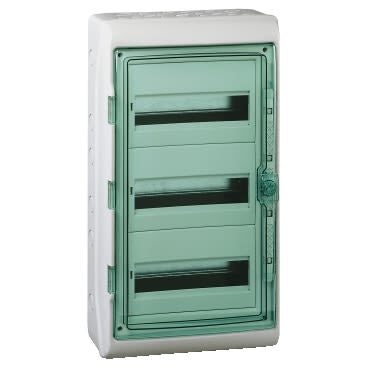 Schneider Electric Mureva Light Grey Smooth Polymer Electrical Enclosure, IEC, IP65, Surface Mount Mount, 1 Gangs 610 mm