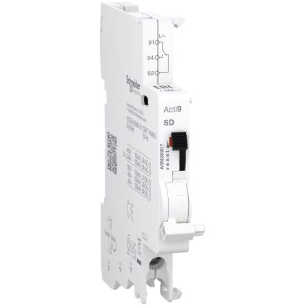 Schneider Electric Auxiliary Contact, 1 Contact, 1 CO, Acti9 Auxiliaires, 6 A, 250V, A9N26907