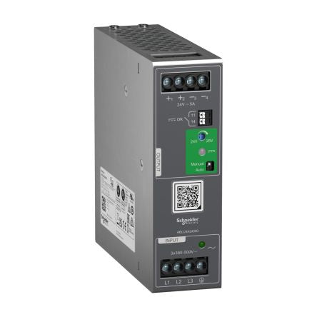 Schneider Electric Phaseo Switched Mode DIN Rail Power Supply 500V ac 24V dc, 5 A Output 120 W