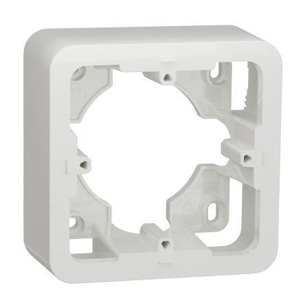 Schneider Electric Unica Pro White ABS Back Box, IEC, Surface Mount, 1 Gangs 87 mm 87mm 40 mm