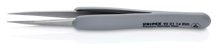 Knipex 130mm Stainless Steel Smooth ESD Safe Tweezer