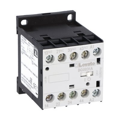 Lovato Auxiliary Contact, 4 Contact, 3 NO/1 NC, BG00, DIN, 10 A, 230V, 11BG0031A23060