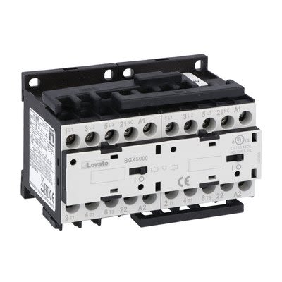 Lovato BGR09 Reversing Contactor, 230V ac Coil, 3-Pole, 9 A, 5 kW, 1 NC, 690V