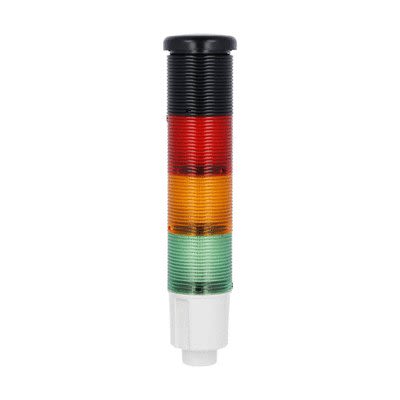 Lovato 8TL4 Series Orange, Green, Red Signal Tower Electronic, 3 Lights 24V dc