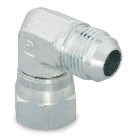 Parker 10 C6X-S Hydraulic Fitting Male, 90 °, Steel, 0.63 in Hose ID