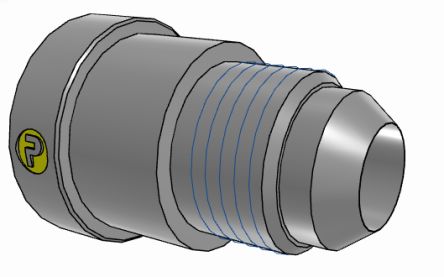Parker 10-6TRTXS Hydraulic Fitting Female, Steel, 0.88 in Hose ID