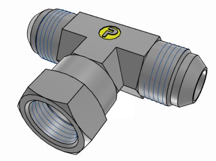 Parker 10S6MXS Hydraulic Fitting Male, Steel, 0.88 in Hose ID