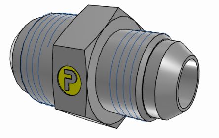 Parker 12-10HMTXS Hydraulic Fitting Male, Steel, 1.06 in Hose ID