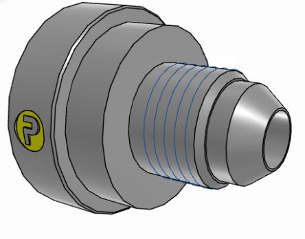 Parker 12-5TRTXS Hydraulic Fitting Male, Steel, 1.06 in Hose ID