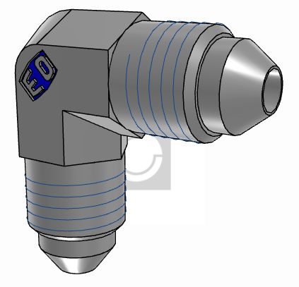 Parker 4EMTXS Hydraulic Fitting Male, 37 °, Steel, 0.5 in Hose ID