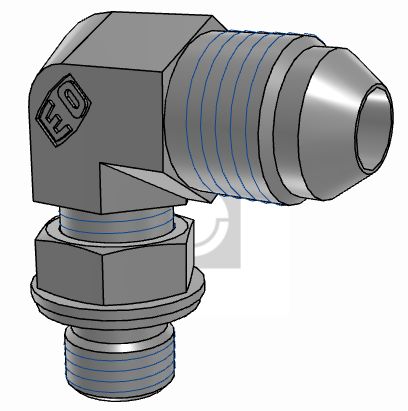 Parker 5M10C8OMXS Hydraulic Fitting Male, 37 °, Steel, 10 mm Hose ID