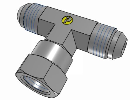 Parker 6S6MXS Hydraulic Fitting Male, 37 °, Steel, 0.56 in Hose ID
