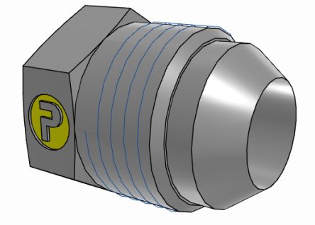 Parker End Cap 12 mm OD x 24mm