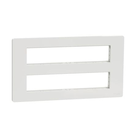 Schneider Electric White 2 Gang Cover Plate Thermoplastic Mounting Frame
