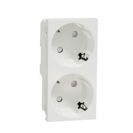 Schneider Electric, Unica IP21D White Socket, 2P+PE, Rated At 16A, 250V