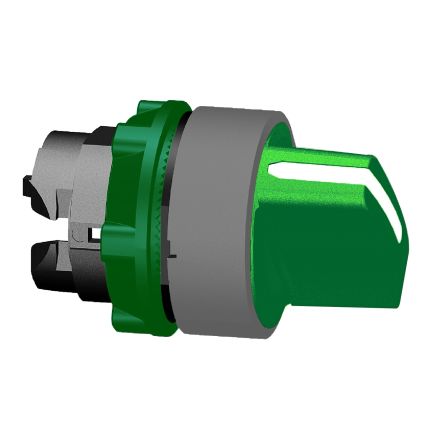 Schneider Electric Harmony Series 2 Position Selector Switch Head, 22 mm Cutout, Green Handle, IP67