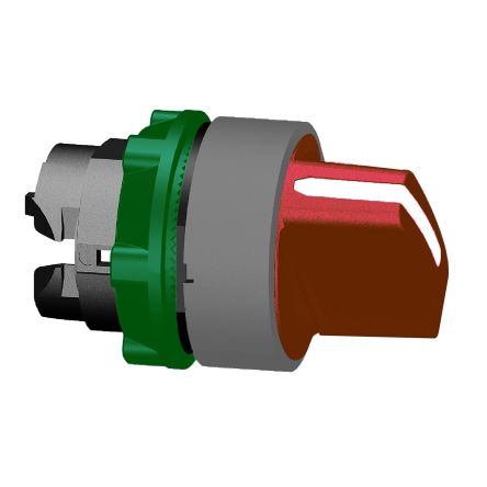 Schneider Electric Harmony Series 3 Position Illuminated Selector Switch Head, 22 mm Cutout, Red Handle, IP67