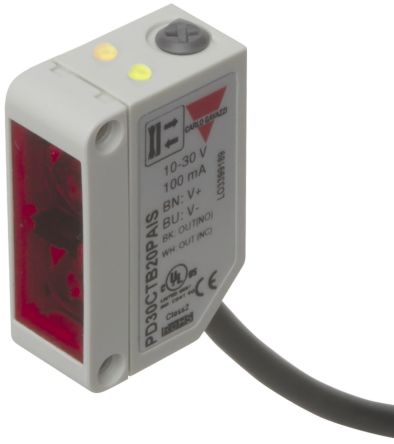 Carlo Gavazzi Diffuse Reflective Photoelectric Sensor, Rectangular Sensor