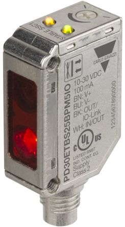 Carlo Gavazzi Diffuse Reflective Photoelectric Sensor, Rectangular Sensor