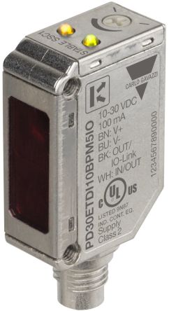 Carlo Gavazzi Diffuse Reflective Photoelectric Sensor, Rectangular Sensor