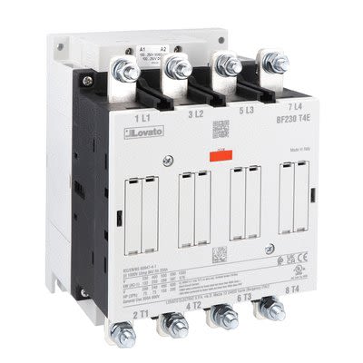 Lovato BF230 Contactor, 250V ac/dc, 500 V ac/dc Coil, 4-Pole, 350 A, 397 kW, 1kV