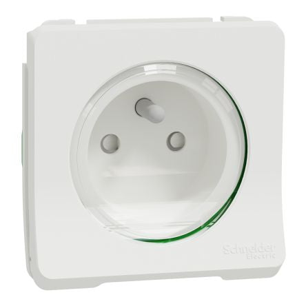 Schneider Electric Mureva Styl White 1 Gang Plug Socket, 16A Indoor & Outdoor, French 2P