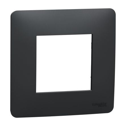 Schneider Electric Grey, Black 1 Gang Cover Plate Thermoplastic Cover Plate