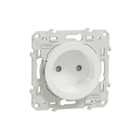 Schneider Electric Odace 2011 White 1 Gang Plug Socket, 16A Indoor, Universal
