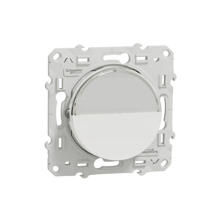 Schneider Electric Odace 2011 Series Push Button Switch, Spring Return, Panel, 22 mm Cutout, White LED, IP21D 250 V ac