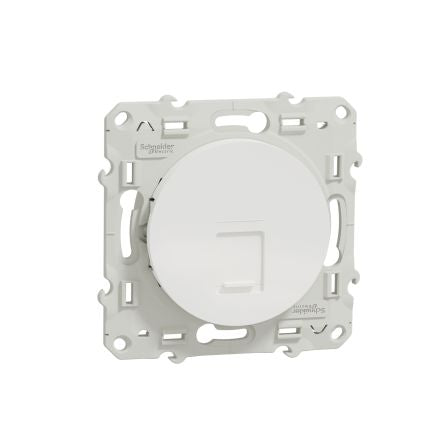 Schneider Electric Odace Series RJ45 Socket Female, Flush, Cat5 Unshielded Circular 1 Port 1 Way