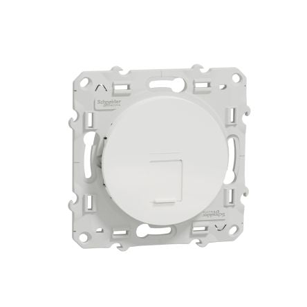 Schneider Electric Odace 2011 Series RJ45 Socket Female, Flush, Cat6 Unshielded Circular 1 Port 1 Way