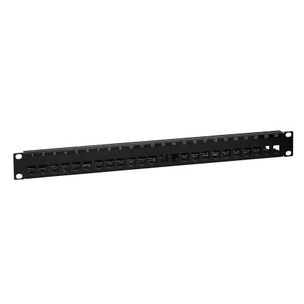 Schneider Electric Rolled sheet metal sheet ABS, Polycarbonate plastic part Patch Panel, 1 U, Shielded 44.5 mm 44.5mm