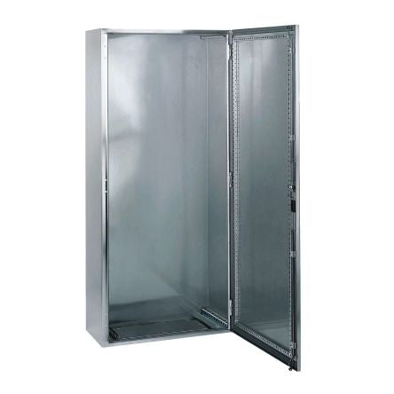 Schneider Electric PanelSeT SFN Accessoires Series Stainless Steel 1-Door Floor Standing Enclosure, Opaque Door, IP66