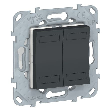 Schneider Electric KNX Series Push Button Switch, Panel, 22 mm Cutout, Blue LED, IP20 250 V ac