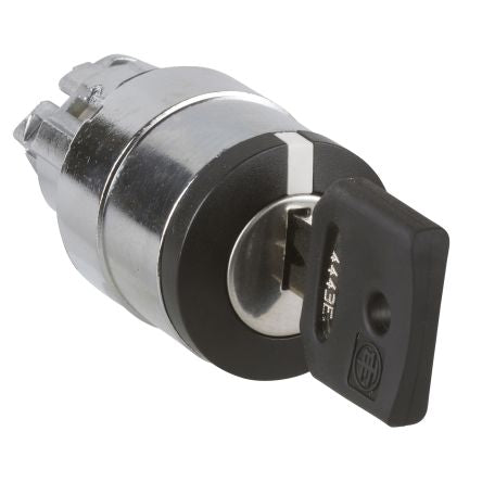 Schneider Electric Harmony 2-position Key Switch Head, Latching, 22 mm Cutout