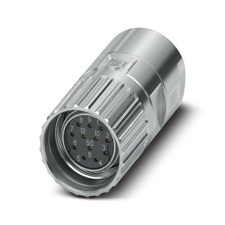 Phoenix Contact Connector, 12 Contacts, Cable, M23 Connector, Socket, Female, IP66, IP68, IP69K, M23-12S2N8A80DU Series