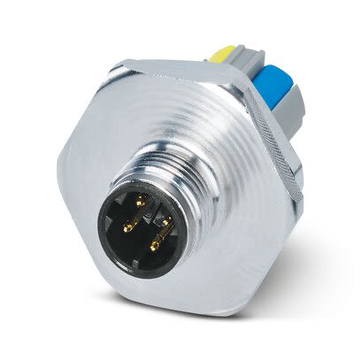 Phoenix Contact Connector, 4 Contacts, Cable, M12 Connector, Plug, Male, IP67, SACC Series