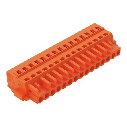 WAGO 231 Series Cable Pluggable Connector Female Cage Clamp, 15-Pole, 16A, 15-Way