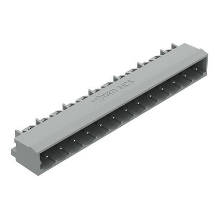 WAGO 231 Series Angled PCB PCB Header, 13 Contact(s), 5 mm Pitch, 1 Row, Shrouded