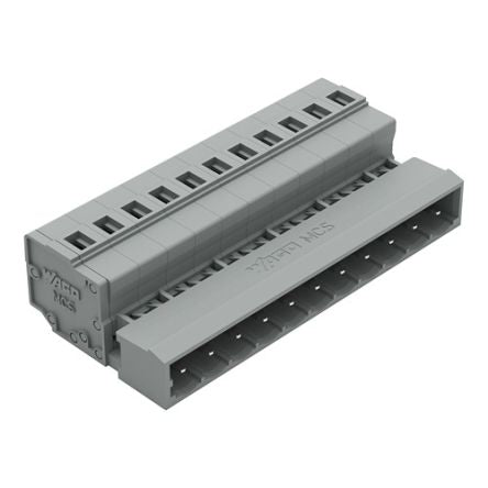 WAGO 231 Series Pluggable Connector Male Cage Clamp, 11-Pole, 12A, 11-Way