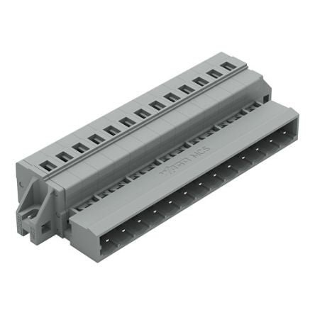 WAGO 231 Series Snap-in Pluggable Connector Male Cage Clamp, 13-Pole, 12A, 13-Way