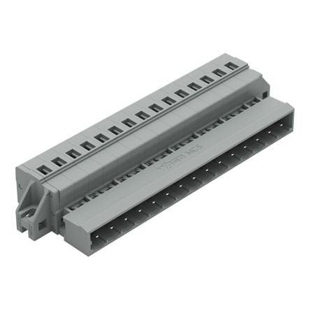 WAGO 231 Series Feed Through Pluggable Connector Male Cage Clamp, 15-Pole, 12A, 15-Way