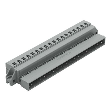WAGO 231-618 Series Feed Through Pluggable Connector Male Cage Clamp, 18-Pole, 12A, 18-Way