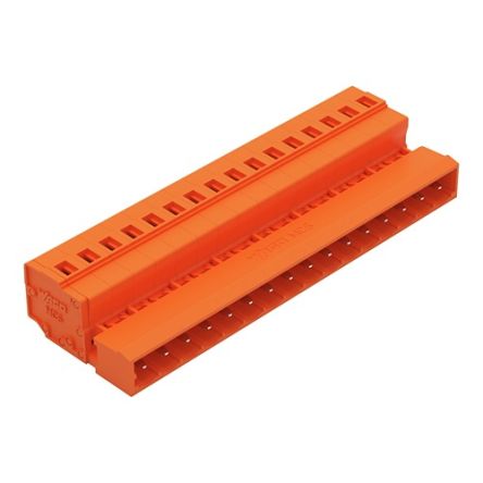 WAGO 231 Series Snap-in Pluggable Connector Male Cage Clamp, 16-Pole, 12A, 16-Way