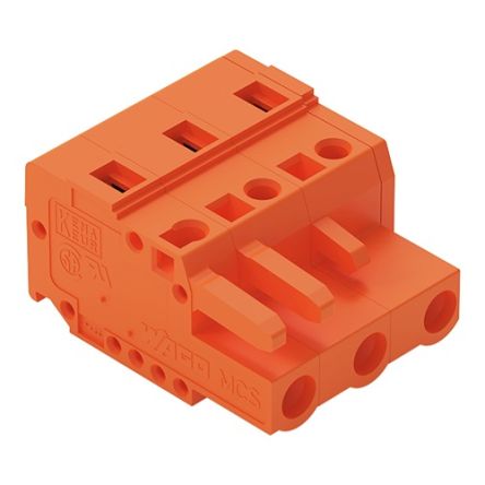 WAGO 231 Series Snap-in Pluggable Connector Female Cage Clamp, 3-Pole, 16A, 3-Way