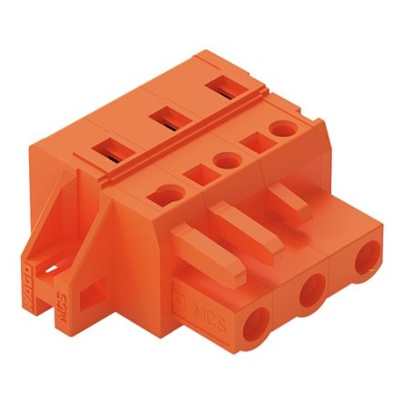 WAGO 231 Series Free Hanging Pluggable Connector Female Cage Clamp, 3-Pole, 16A, 3-Way