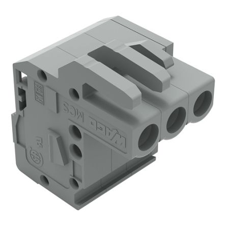 WAGO 232 Series Snap-in Pluggable Connector Female Cage Clamp, 3-Pole, 14A, 3-Way