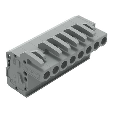 WAGO 231 Series Horizontal and Vertical Mount Pluggable Connector Female Cage Clamp, 8-Pole, 14A, 8-Way