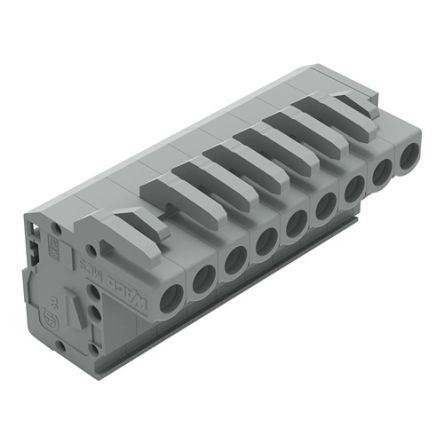 WAGO 232 Series Snap-in Pluggable Connector Female Cage Clamp, 9-Pole, 14A, 9-Way