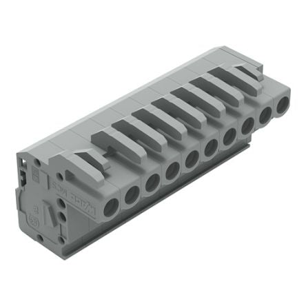 WAGO 232 Series Snap-in Connector Female Cage Clamp, 10-Pole, 14A, 10-Way